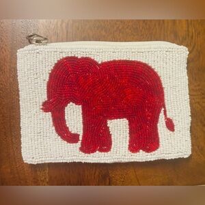 Beaded Elephant Pouch